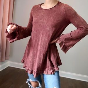 Boutique burgundy blouse